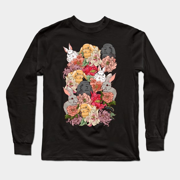 Because Bunnies Long Sleeve T-Shirt by huebucket